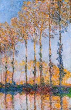Álamos Efecto blanco y amarillo Bosque de maderas Claude Monet Pinturas al óleo
